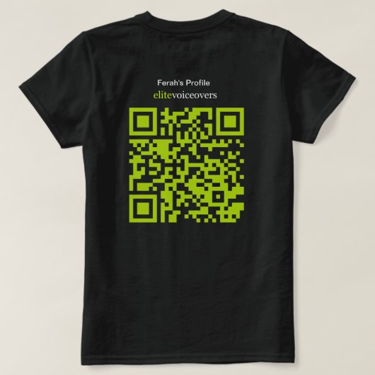 エリートボイスオーバースフェラのブラックTシャツ Tシャツ (デザイン裏面)