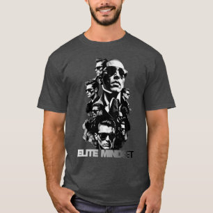 エリートマインドセット 高級プレミアムメンズダークグレーファッショングラフィック Tシャツ