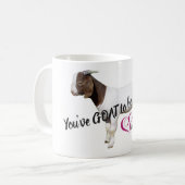 エリートヤギが私をからかうマグはあります(白い) コーヒーマグカップ (正面左)