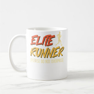 エリートランナーにつき追い抜かないでね 面白いマラソン コーヒーマグカップ