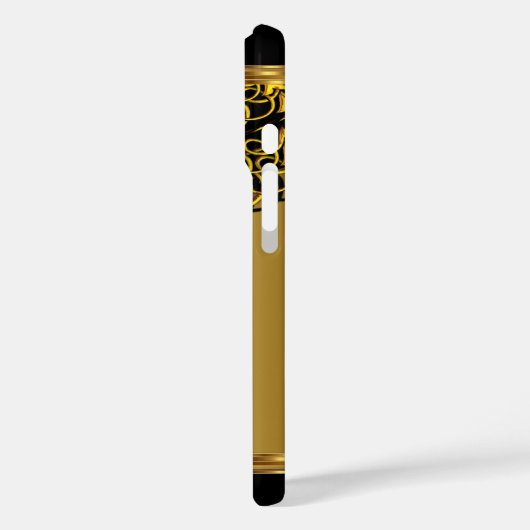 エリートリーガル金ゴールド華美ブラックダイヤモンドジュエル2 Case-Mate iPhoneケース (裏面 / 左)