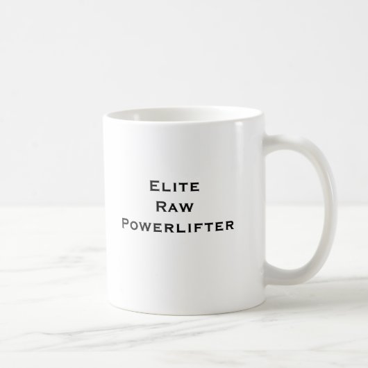 エリート未加工Powerlifter コーヒーマグカップ (右)