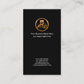 エリート素晴らしデュアルゴールコラムブラック運転手 名刺 (裏面)