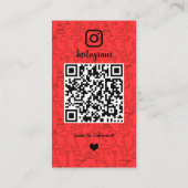 エリート請負業者&手の届くサービスQR Instagram 名刺 (裏面)