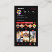 エリート請負業者&手の届くサービスQR Instagram 名刺 (正面)