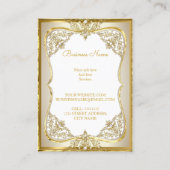 エリート金ゴールドホワイトベージュクリームパール 名刺 (裏面)