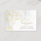 エリート金ゴールドマーブルプレーンエレガントゴールデンモダンシック 名刺 (裏面)