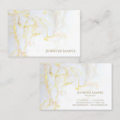 エリート金ゴールドマーブルプレーンエレガントゴールデンモダンシック 名刺 (正面/裏面)