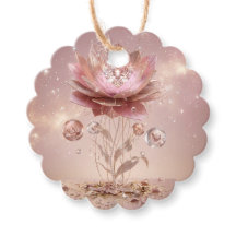 エリート ネオン マンダラ フローラル スカロップ ギフトタグ