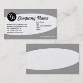 エリート〔占星術の〕十二宮図プラチナ – 山羊座 名刺 (正面/裏面)