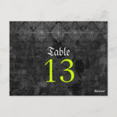 エリーハロウィン結婚のテーブル番号カード ポストカード (裏面)