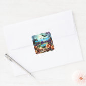 エリーハロウィーンのナイトウォーター色 スクエアシール (封筒)