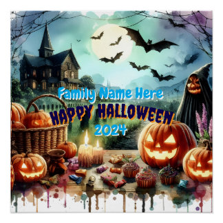 エリーハロウィーンのナイトウォーター色 ポスター