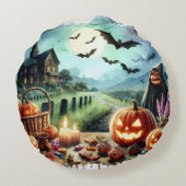 エリーハロウィーンのナイトウォーター色 ラウンドクッション (裏面)