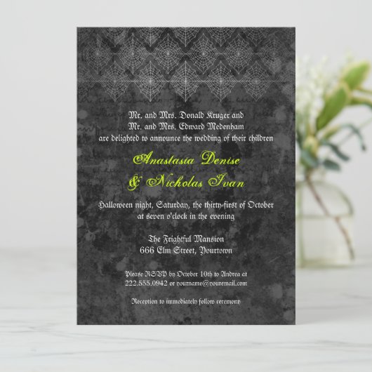 エリーハロウィーン結婚式招待状 招待状 (スタンド正面)