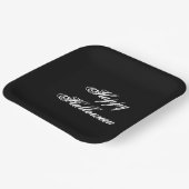 エリーブラックハッピーハローウィン紙プレート ペーパープレート (傾斜あり)