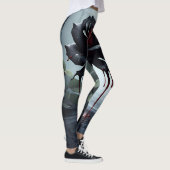 エリーブラックバラ白 レギンス (右)