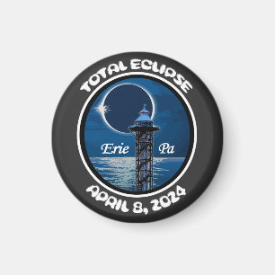エリーペンシルバニア太陽の州皆既日食2024年4月 マグネット