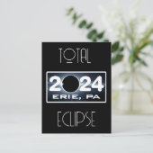 エリーペンシルバニア日食2024年4月総太陽の額 ポストカード (スタンド正面)