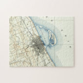 エリーペンシルバニア(1899年)のヴィンテージの地図 ジグソーパズル (横)