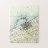 エリーペンシルバニア(1899年)のヴィンテージの地図 ジグソーパズル (縦)