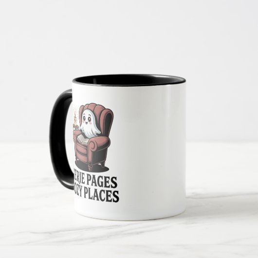 エリーページコージープレースコージー幽霊ブック マグカップ (正面左)