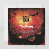 エリーレッドハローウィンパーティ白熱［赤熱］光を放つ – ムーン&ジャック 招待状 (裏面)