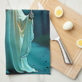 エリー不気味バルーン付き幽霊 キッチンタオル (四つ折り)