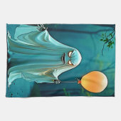 エリー不気味バルーン付き幽霊 キッチンタオル (横)