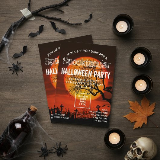 エリー墓地:ハロウィーンの不気味衣装パーティー 招待状