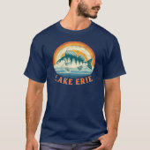 エリー湖でのパーチフィッシング(日の出から日没まで) Tシャツ (正面)
