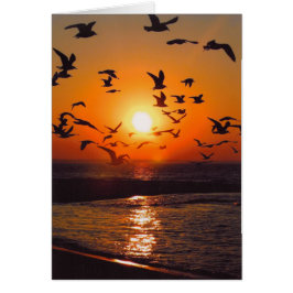 エリー湖の夕焼け
