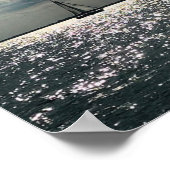 エリー湖の帆船写真 ポスター (角)