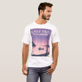 エリー湖の旅行ポスター Tシャツ (正面フル)