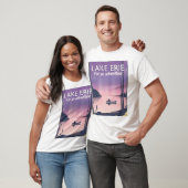 エリー湖の旅行ポスター Tシャツ (ユニセックス)