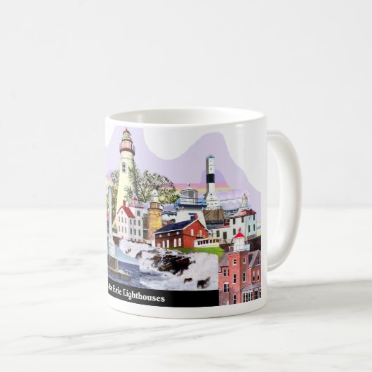 エリー湖の灯台 コーヒーマグカップ (正面右)