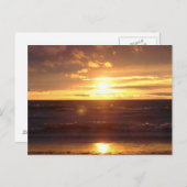 エリー湖の美しい日没 ポストカード (正面/裏面)
