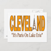 エリー湖の郵便はがきのパリ ポストカード (正面/裏面)