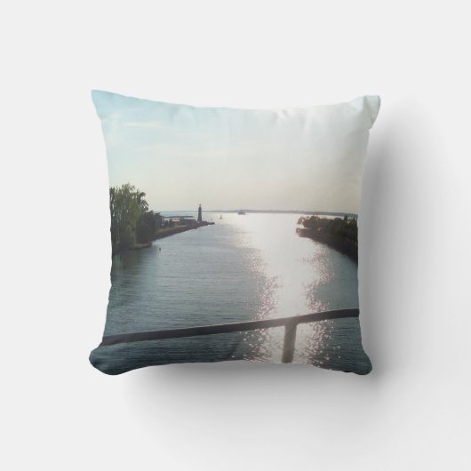 エリー湖を眺める クッション (正面)