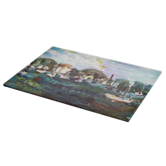 エリー湖エリー島絵画の#2 カッティングボード (角)