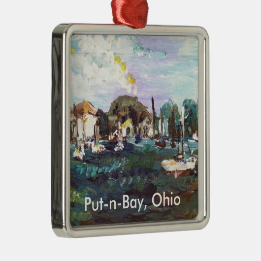 エリー湖エリー島絵画の#2 メタルオーナメント (右)