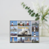 エリー湖コラージュの灯台の景色 ポストカード (スタンド正面)