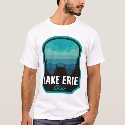 エリー湖 オハイオ州 夏 Tシャツ (正面)