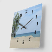 エリー湖、PA。 スクエア壁時計 (傾斜)