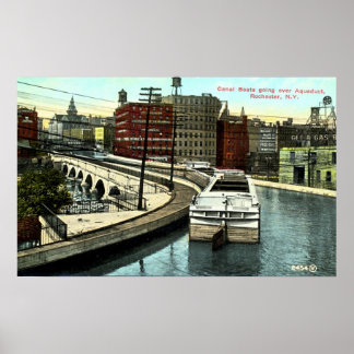 エリー運河で最も長い水道 ポスター