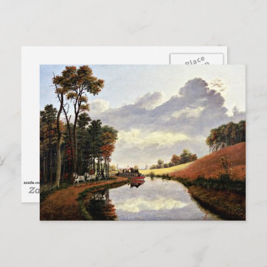 エリー運河のピッツフォー絵画ド ポストカード (正面/裏面)