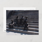 エリー運河労働者の像 ポストカード (正面/裏面)