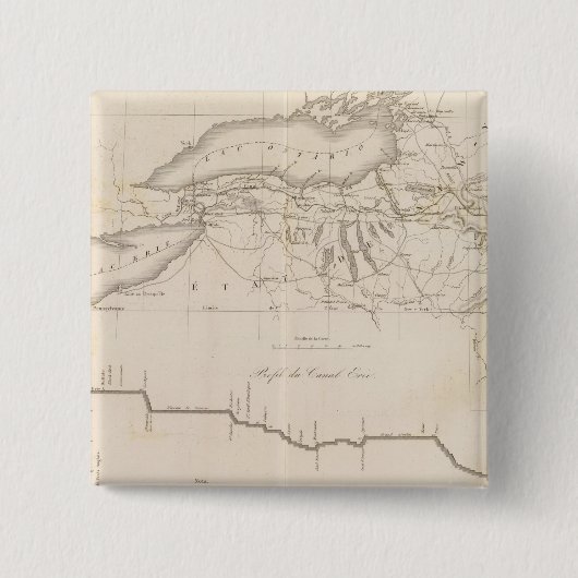 エリー運河 缶バッジ (正面)