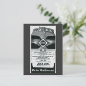 エリー鉄道郊外タイムテーブルカバー1958 ポストカード (スタンド正面)