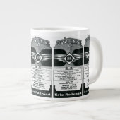 エリー鉄道郊外タイムテーブル1958年をカバー ジャンボコーヒーマグカップ (正面右)